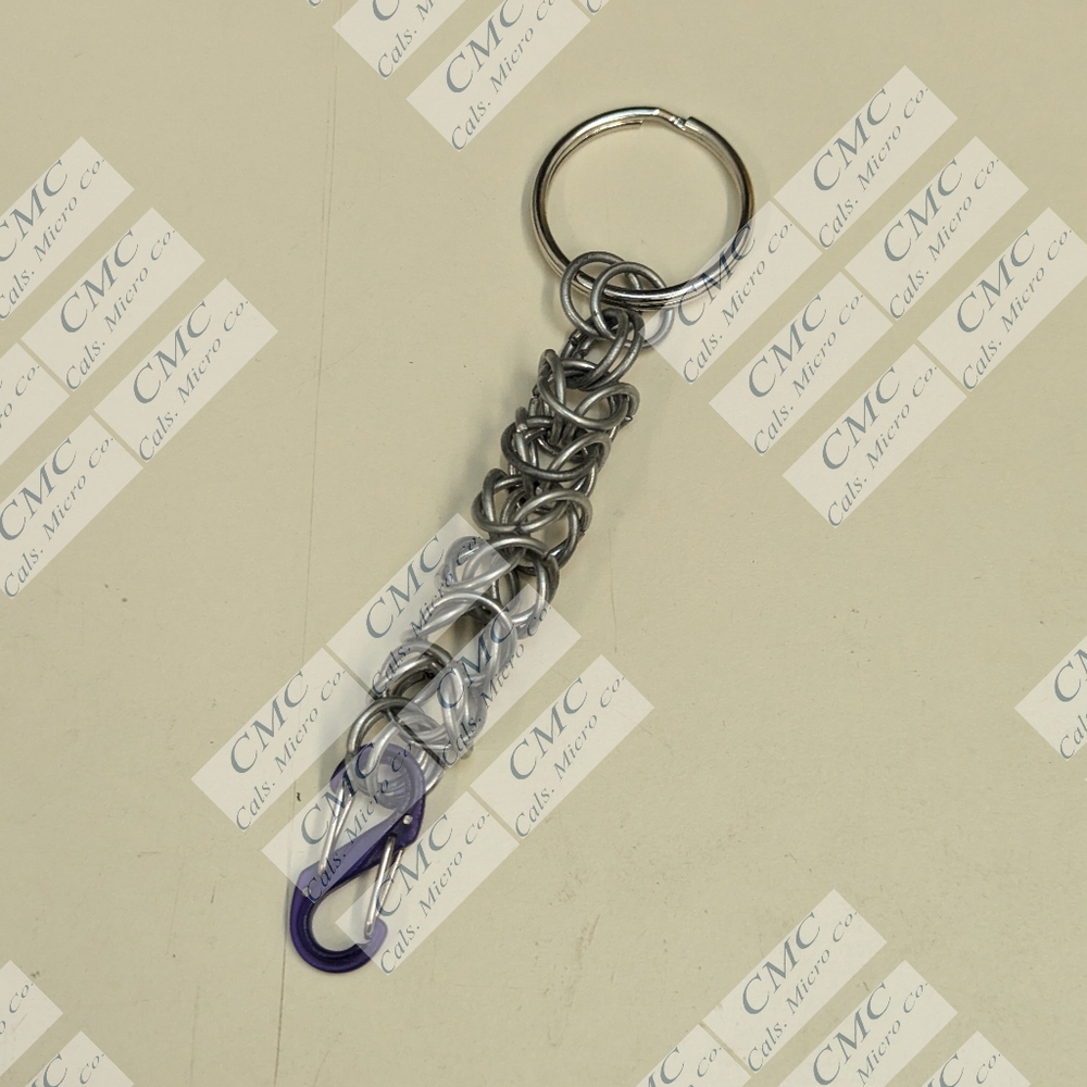 Chainmail Persian braid key chain steel